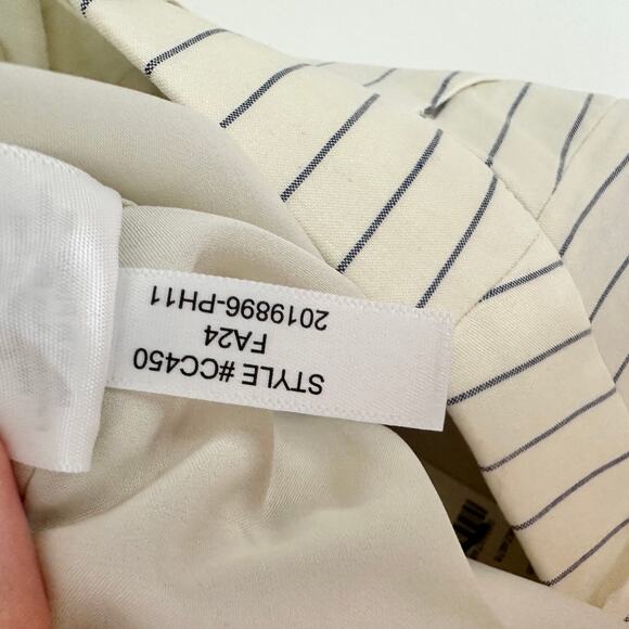 J.Crew Collection Portia Pant Ivory Pinstripe Italian Wool Classic US 00 NWT - Picture 15 of 15